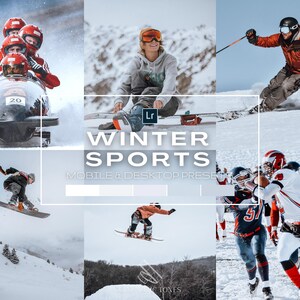 Winter Sports presets for Lightroom mobile & desktop, sports presets, bright winter filter, sky presets, winter filters, snow presets
