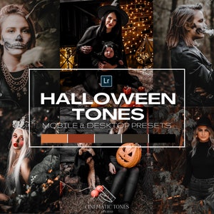 Halloween Lightroom presets for mobile and desktop, Halloween presets, Halloween filters, spooky presets, horror presets, scary presets