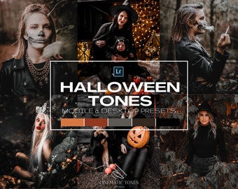 Halloween Lightroom presets for mobile and desktop, Halloween presets, Halloween filters, spooky presets, horror presets, scary presets