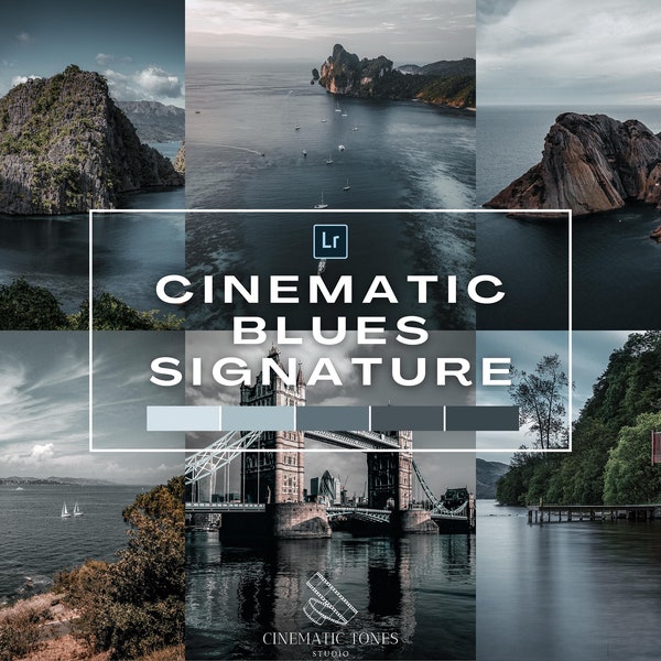 Cinematic Blues Lightroom presets, blue film presets, deep blue presets, blue sky presets, cinematic presets, outdoor presets, blue preset