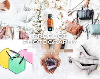 10 Product presets for Lightroom mobile & desktop, clean bright presets, product photography filters, bright presets, natural white preset