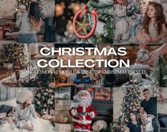 50+ Christmas presets bundle for Lightroom mobile & desktop, Christmas presets bundle, Christmas filters, Xmas presets, Holiday presets