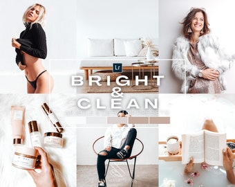 Bright and clean Lightroom presets for mobile and desktop, bright filters, clean preset, natural light preset, pure white filters