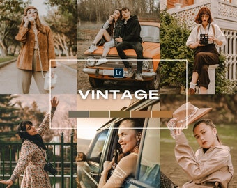 Vintage presets for Lightroom, vintage film preset, film preset, analog retro vintage film preset, polaroid preset, grainy rustic preset