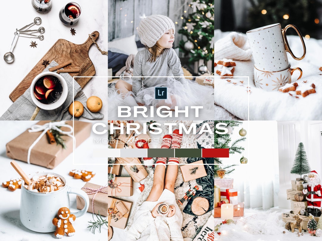Bright Christmas Presets for Lightroom Mobile & Desktop, Christmas