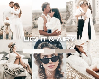 10 Light & Airy presets for Lightroom mobile and desktop, light and airy preset Lightroom, bright presets, light airy filter, natural preset