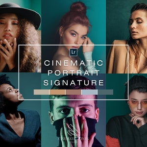 Cinematic Portrait Lightroom mobile and desktop presets, cinematic portrait presets, portrait filters, blogger presets, beauty presets