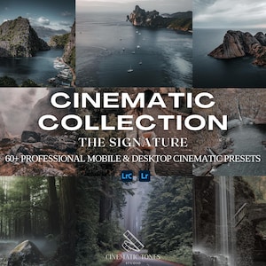 60+ Cinematic presets bundle for Lightroom mobile & desktop, cinematic presets, blue preset, preset bundle, cinematic filters, earthy green