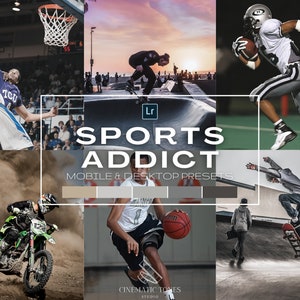 20 presetów sportowych Lightroom dla sportowców, presetów mobilnych i stacjonarnych, presetów piłkarskich, presetów piłkarskich, presetów koszykówki, filtrów baseballowych