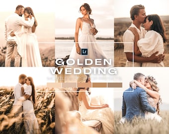 Warm Wedding presets for Lightroom mobile & desktop, moody wedding preset, wedding filters, golden hour wedding presets, bride presets