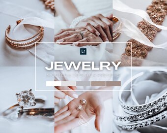 10 Jewelry presets for Lightroom mobile & desktop, product presets, jewellery presets, clean bright presets, product photography filters