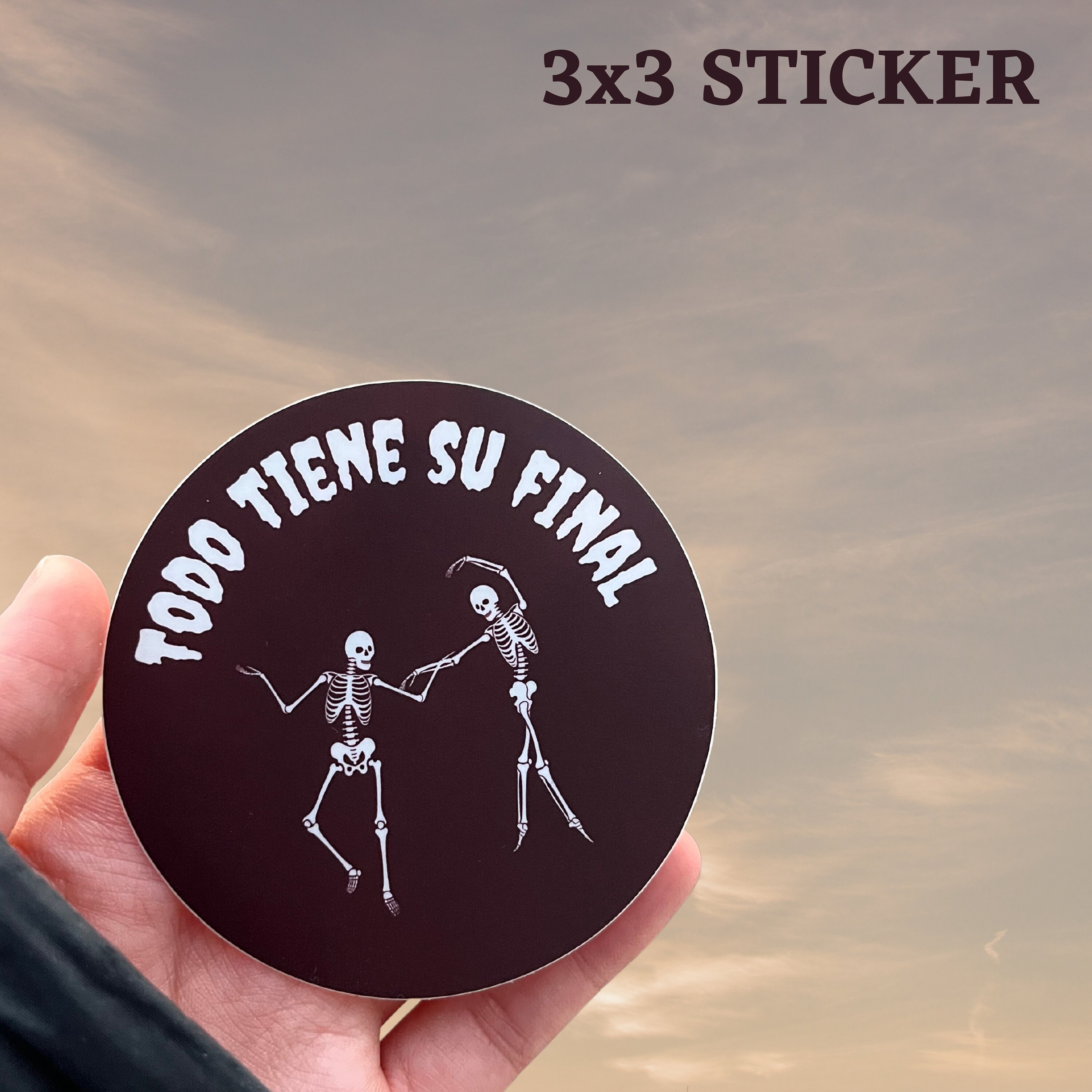 Terminando Sticker Todo Tiene Su Final Sticker: Dancing Skeletons, Salsa Music (3x3 Inch ...
