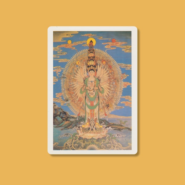 Bodhisattva Avalokiteshvara南無千手千眼觀世音菩薩: 5x7 Leminated Postcard | Enlightened Compassion