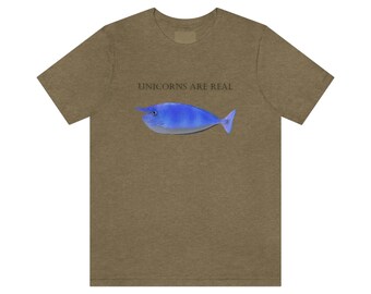 Los unicornios son reales Camiseta de manga corta de jersey unisex
