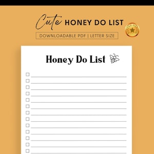 May include: A printable Honey Do List with a bee illustration and a blank checklist with 18 lines. The text "Check Out Our Other Designs" is at the bottom of the page.