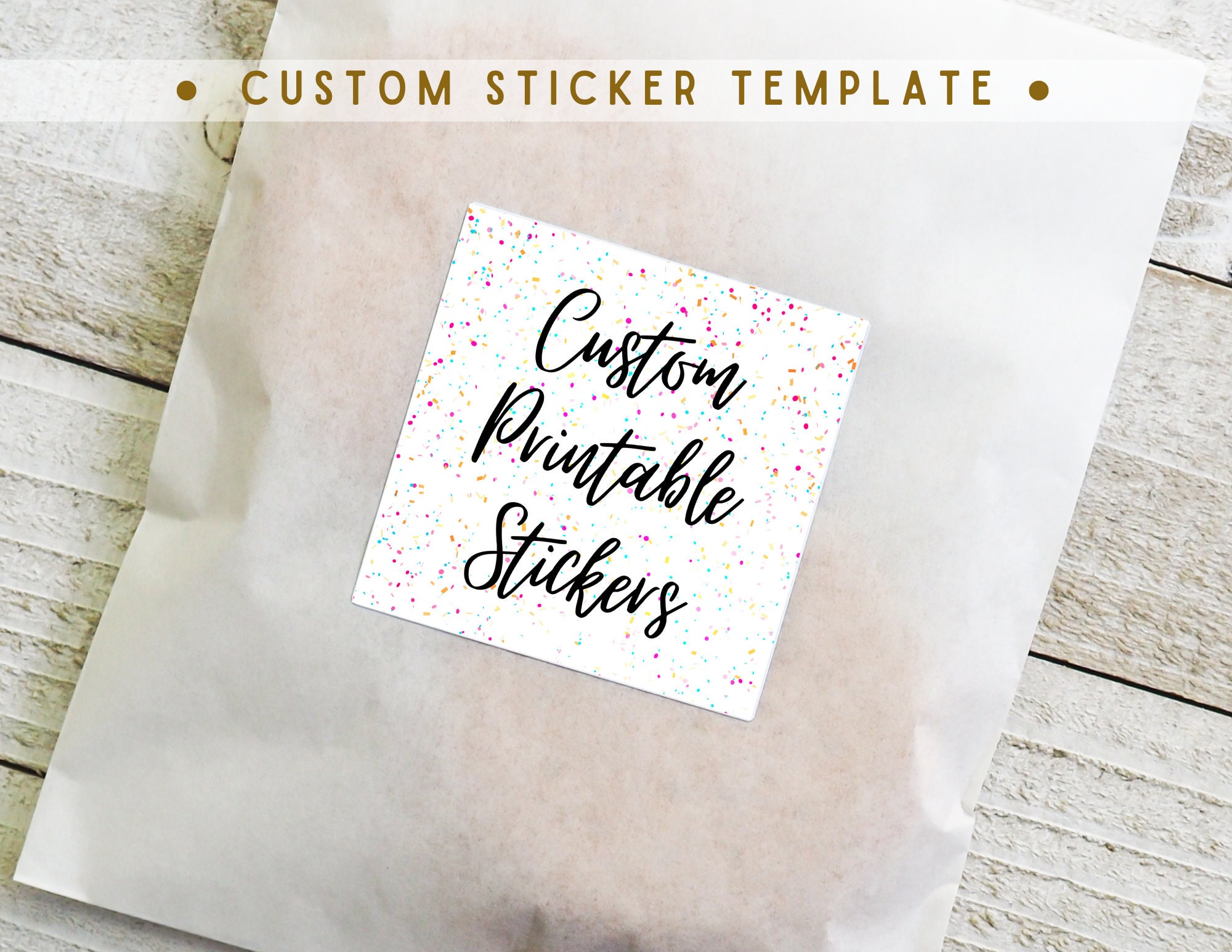 Custom printable stickers gift tags food labels party d cor labels