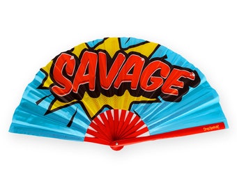 SAVAGE Fan: Bamboo Rib, Durable Polyester Fabric