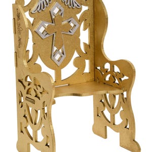 Sillita hecha a mano para Niño Dios de Madera Silla para Nino Dios Baby Jesus Chair Baby Jesus Brown Wooden Chair Baby Jesus Accessories