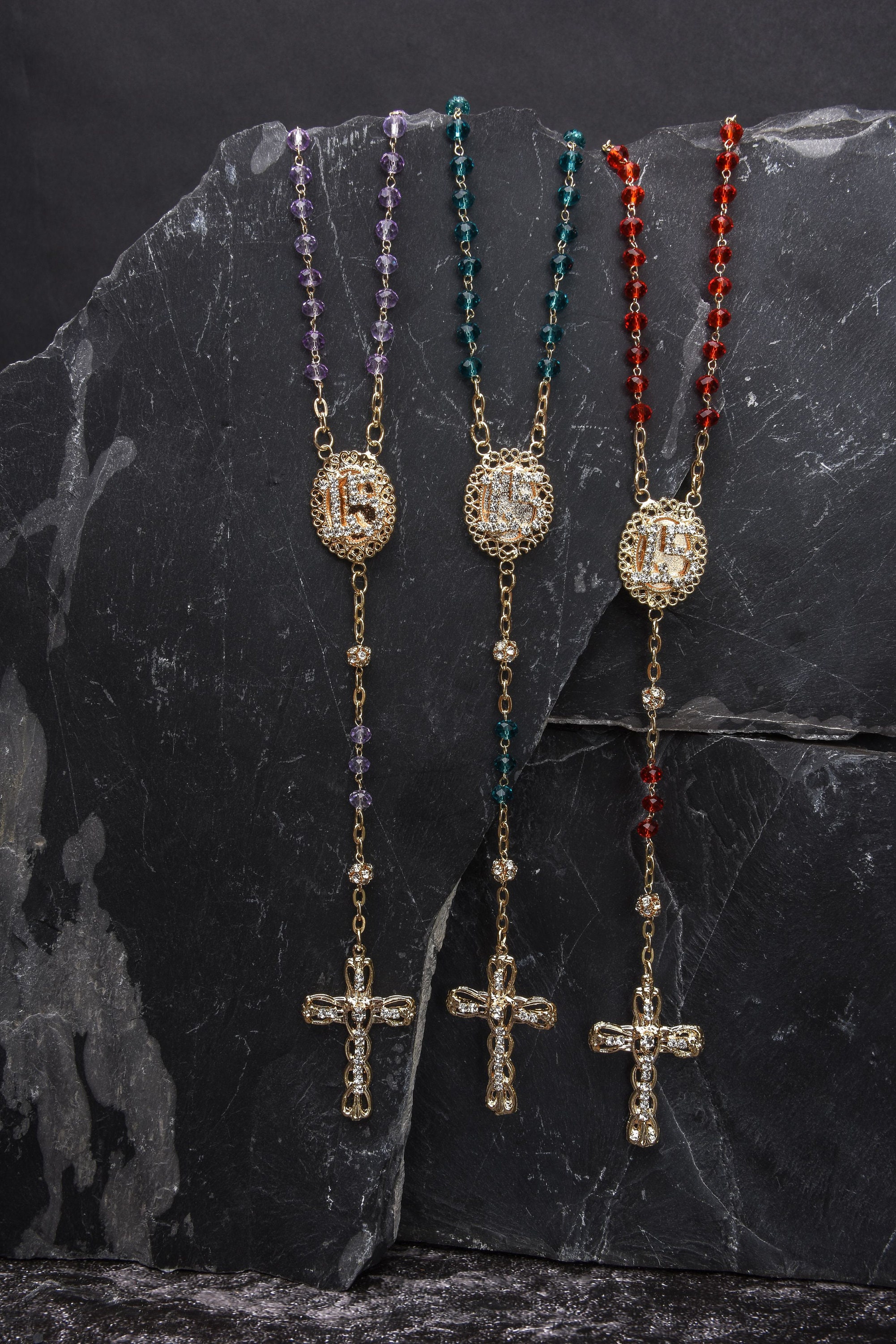 Rosarios Para Quinceanera De Acero Inoxidable Quincenaera Rosary