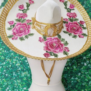 Sombrero Charro Decorado Para Quinceanera Quince Charro Hat With