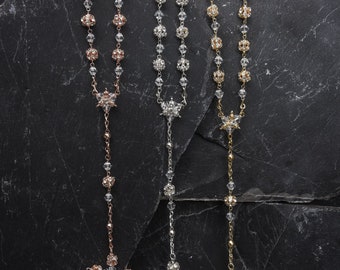 Rosarios para quinceanera de acero inoxidable Quincenaera Rosary catholic rosary rosario catolico
