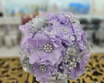 Butterfly Quinceañera Bouquet: Sweet Sixteen Ramo with Boutonniere