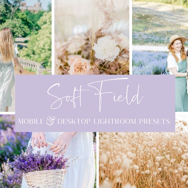 10 LIGHT & AIRY PRESETS | Soft Field Lightroom Preset | Soft Light Preset | Lifestyle Blogger Preset | Influencer Preset | Spring Collection