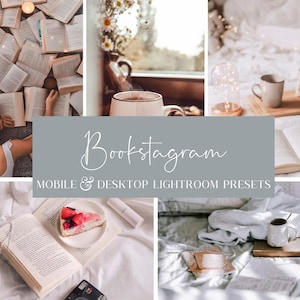 10 BOOKSTAGRAM PRESETS | Cozy Cottage Lightroom Presets | Book Presets | Book Instagram Preset | Bookish Influencer Preset | Book Collection