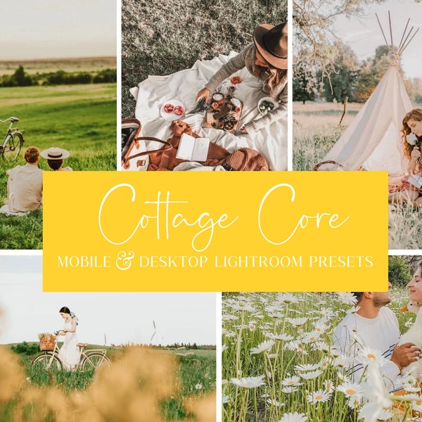 10 COTTAGE CORE PRESETS | Cottage Core Lightroom Presets | Country Outdoor Preset | Summer Presets | Vintage Presets | Summer Collection