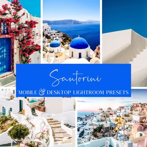 5 SANTORINI PRESETS | SANTORINI Lightroom Presets | Greek Island Travel Blogger Presets | Travel Influencer Presets | Wanderlust Collection