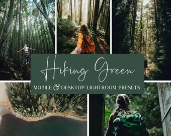 Moody Green Lightroom-presets: wandel- en bosfotografie (digitale download)