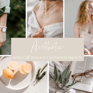 5 AESTHETIC  PRESETS |  No Filter Preset | Aesthetic Lightroom Presets | Blogger Preset | Influencer Preset | Influencer Collection