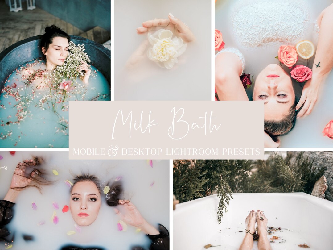 5 MILK BATH PRESETS | Milk Bath Lightroom Presets | Aesthetic Milk Bath ...
