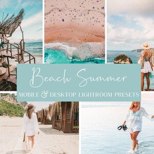 5 BEACH SUMMER PRESETS | Beach Summer Lightroom Presets | Summer Presets | Beach Presets | Bright Summer Presets | Summer Collection