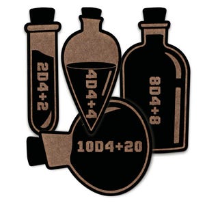 Digital fil för laserskärning - Healing Potion miniatyrtokens för TTRPG och D&D