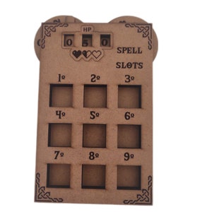 Spell Slot Tracker: D&D Compatible with HP Counter. Digital Files Only.