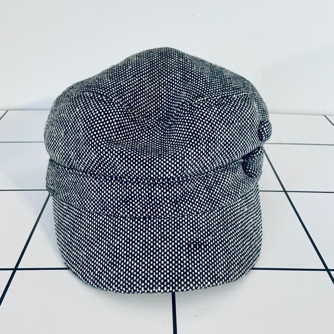 Y2K Mudd Tweed Newsboy Cap Etsy