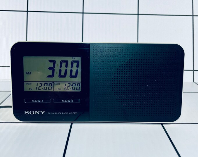 Vintage Sony Clock Radio ICFC705 Works Etsy