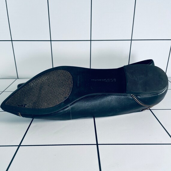 Y2K BCBG Black Zipper Flats Gem