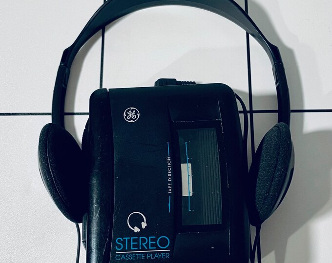 1980s GE Portable Cassette Player With Headphones Works Etsy