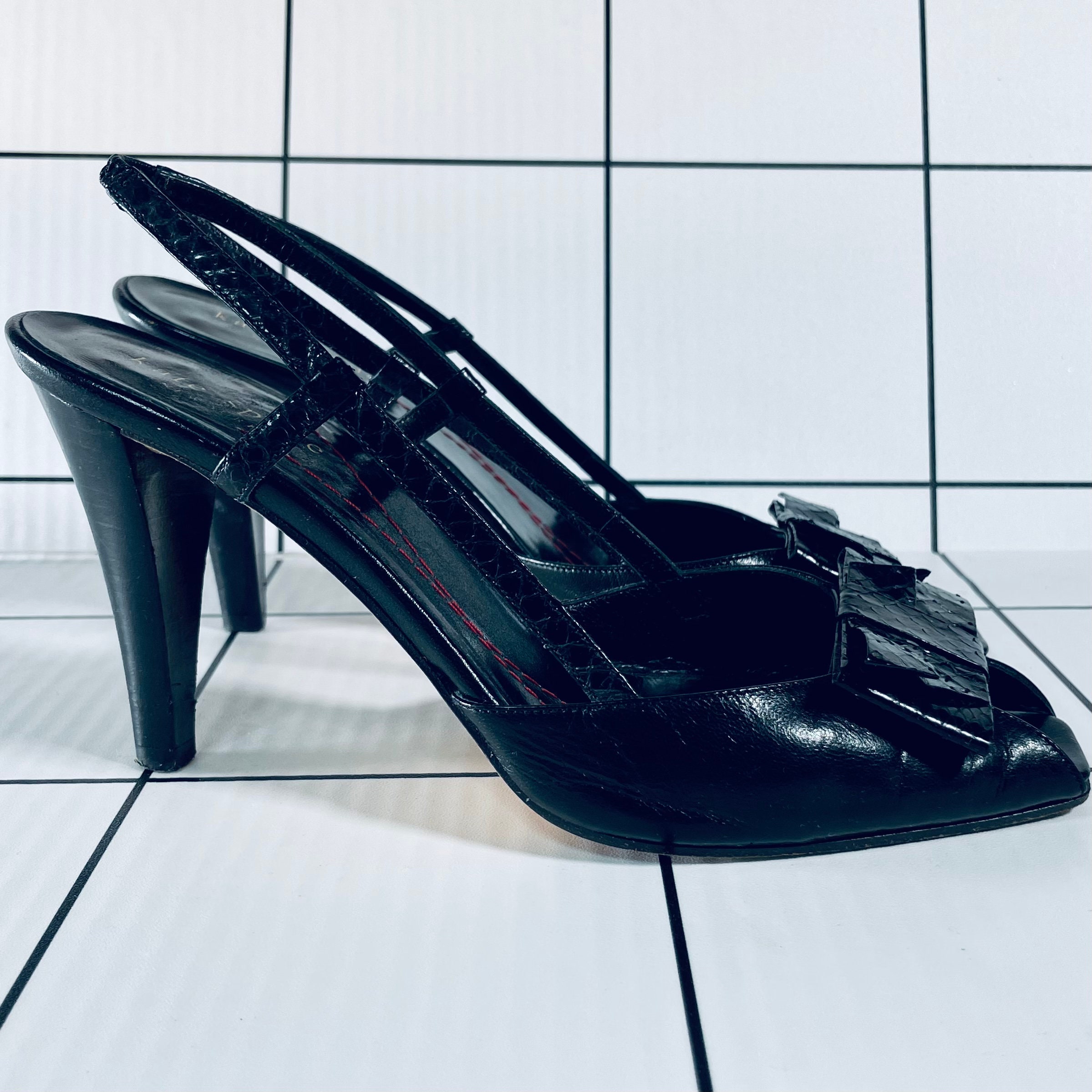 Glitter slingbacks top