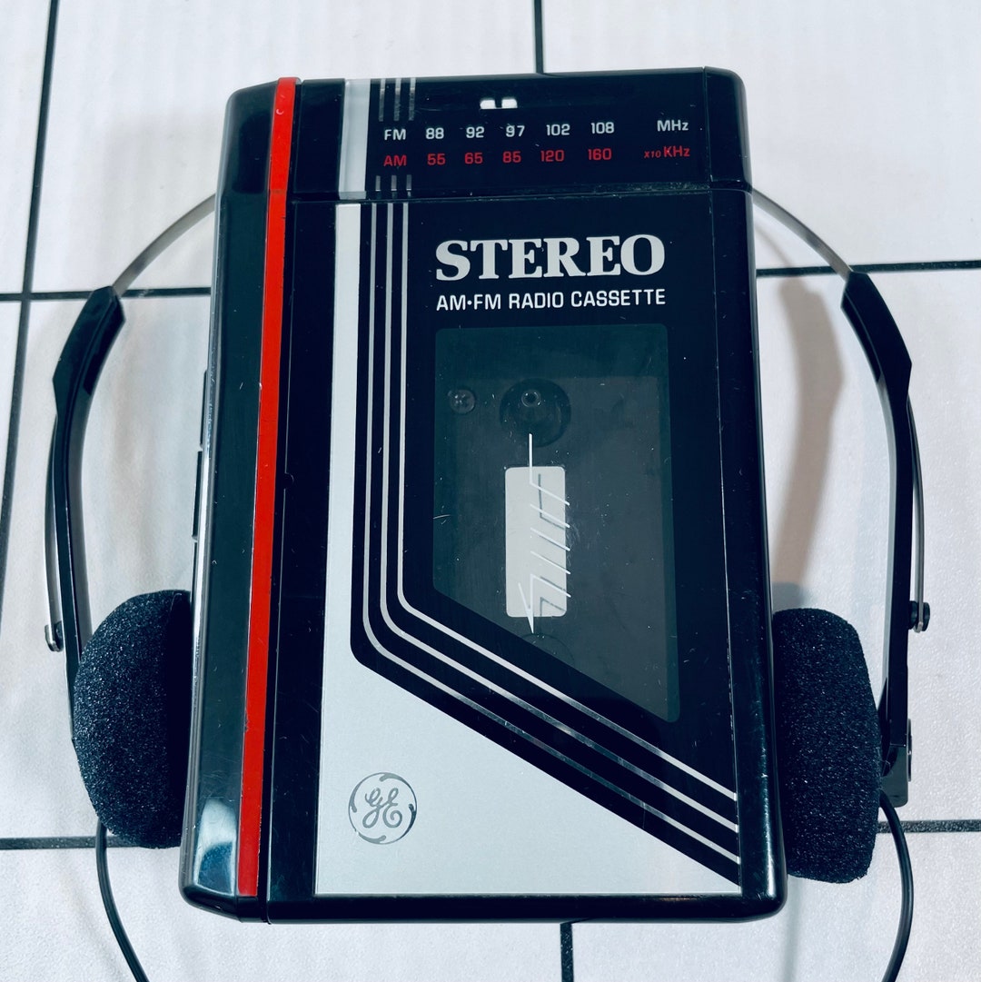Vintage 80s GE Radio Cassette Player With Headphones Works Etsy