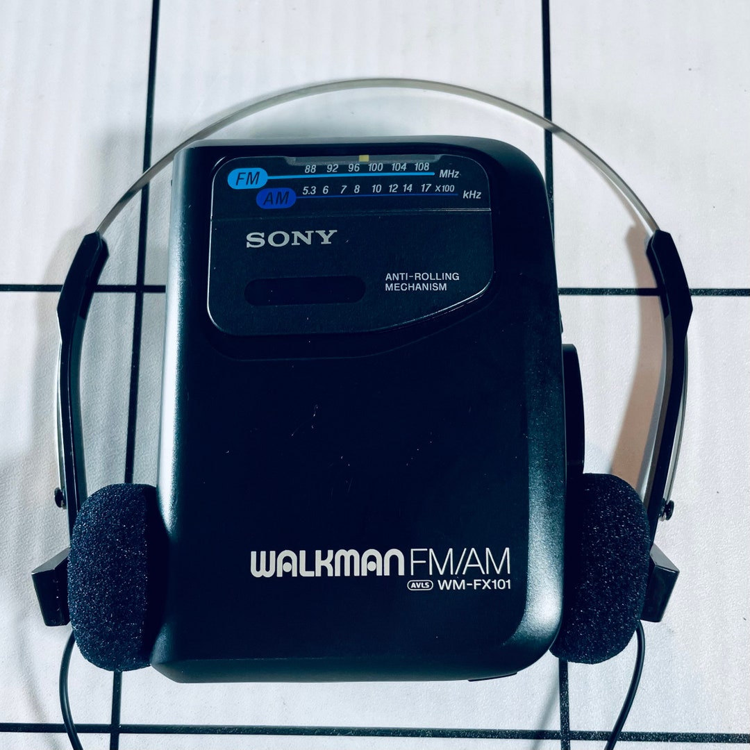 1990s Sony Walkman WMFX101 Radio Cassette Player With Headphones Works