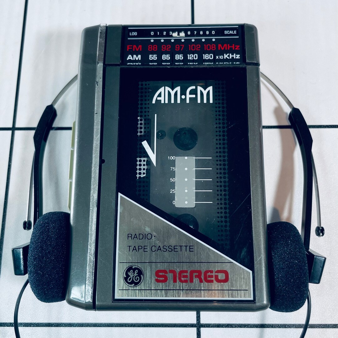 1980s GE Radio Cassette Player With Headphones Works Etsy