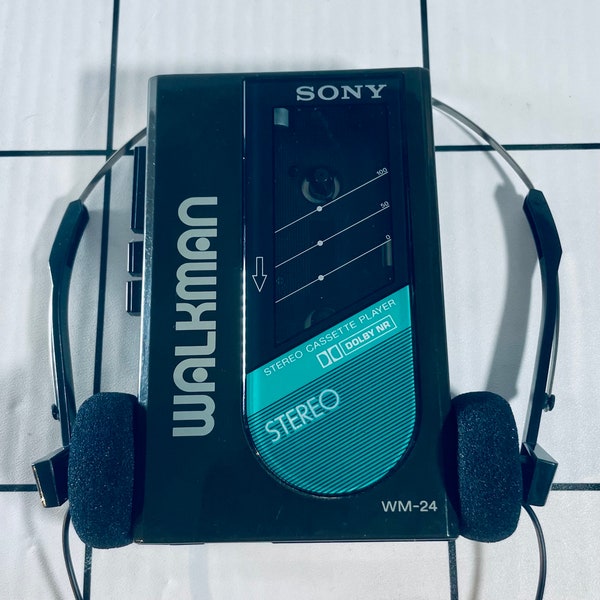 1980’s Sony Walkman WM-24 Cassette Player with Headphones - Works