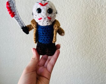 Handmade Crochet Jason Voorhees Amigurumi 9 Inch Doll Stuffed Toy - Etsy