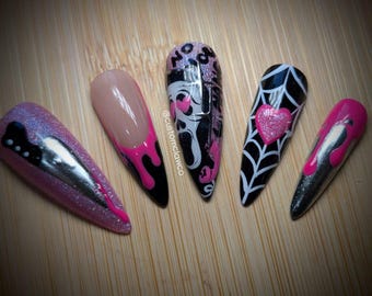 Uñas postizas personalizadas de Halloween