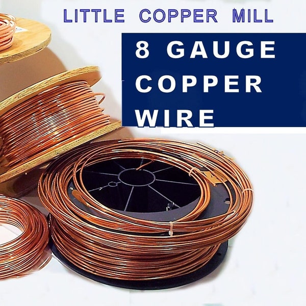 Round Copper Wire 8 Gauge  .999 pure Copper Wire 8 AWG