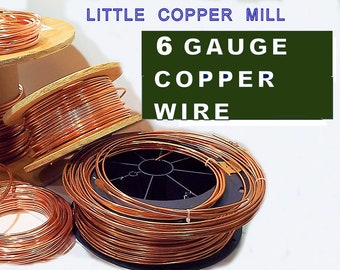 Round Copper Wire 6 Gauge .999  pure Copper Wire 6 AWG