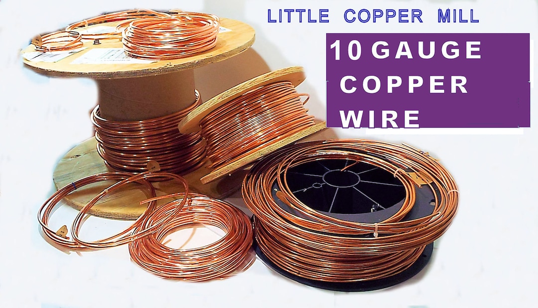 Round Copper Wire 10 Gauge Copper Wire 10 AWG Etsy